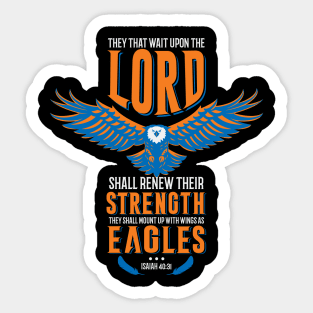 Wings Like Eagles Isaiah 40 31 Christian Bible Verse Sticker